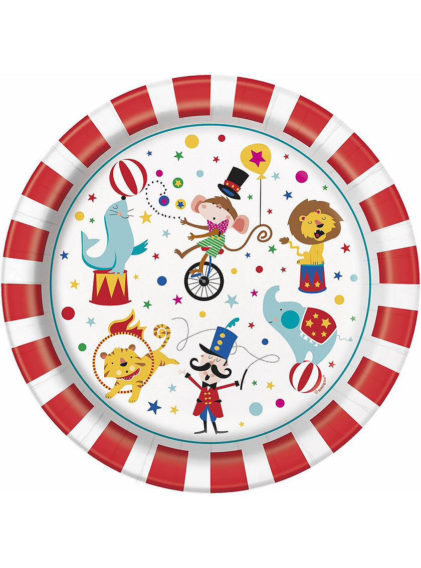 8 assiettes (23 cm) - Circus Carnival
