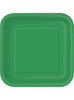14 assiettes carrées vertes émeraudes (23 cm) - Gamme couleur unie