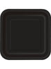 14 assiettes carrées noires (23 cm) - Gamme couleur unie
