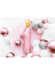 Ballon aluminium premier anniversaire rose