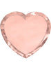6 assiettes cœur rose gold (21x19cm)