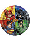 8 assiettes rondes Justice League de (23cm)