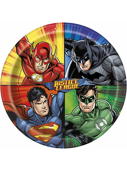 8 assiettes rondes Justice League de (23cm)