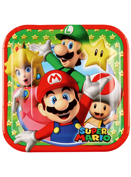 8 petites assiettes Super Mario Bros (18cm)