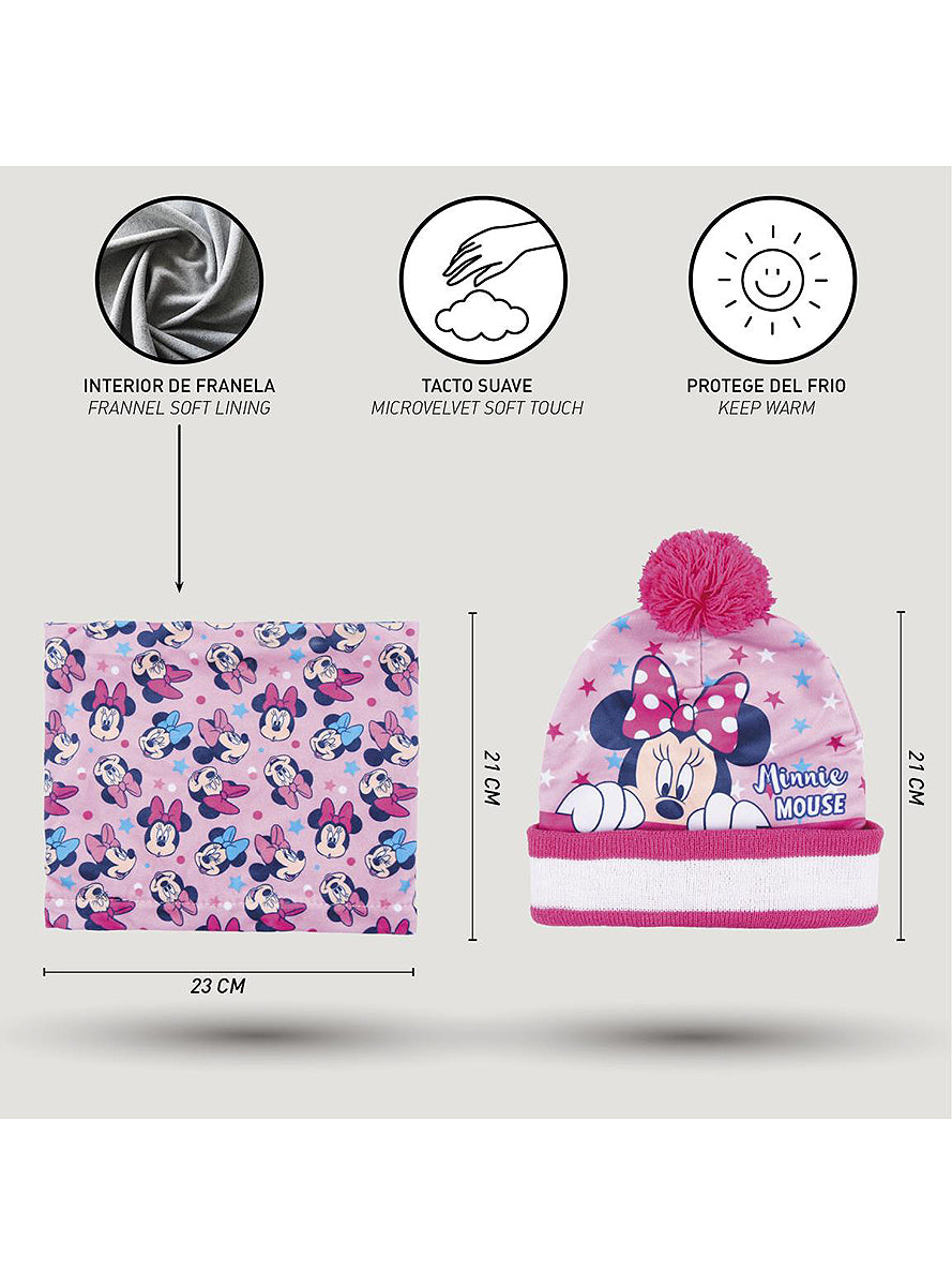 Bonnets, tour de cou et gants Minnie pour fille