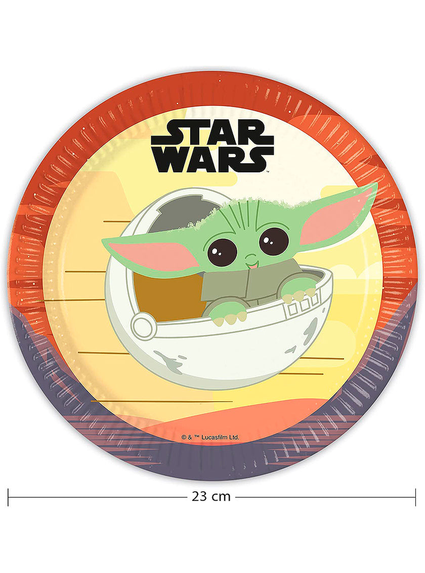 8 assiettes The Mandalorian (23cm) - Star Wars
