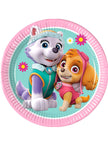8 petites assiettes La Pat'Patrouille Skye & Everest (20cm)