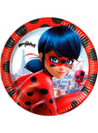 8 assiettes Ladybug (23cm) - Miraculous : Les Aventures de Ladybug et Chat Noir