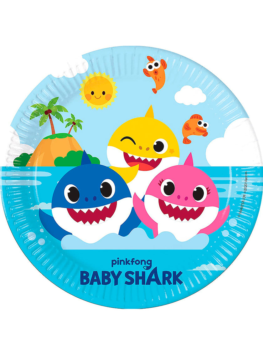 8 assiettes Baby Shark (23cm)