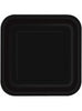 16 petites assiettes carrées noires (18 cm) - Gamme couleur unie