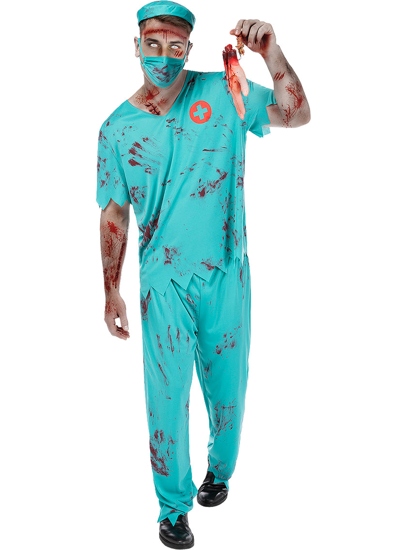 Déguisement médecin chirurgien zombie homme