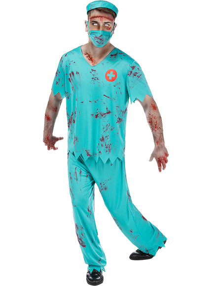 Déguisement médecin chirurgien zombie homme