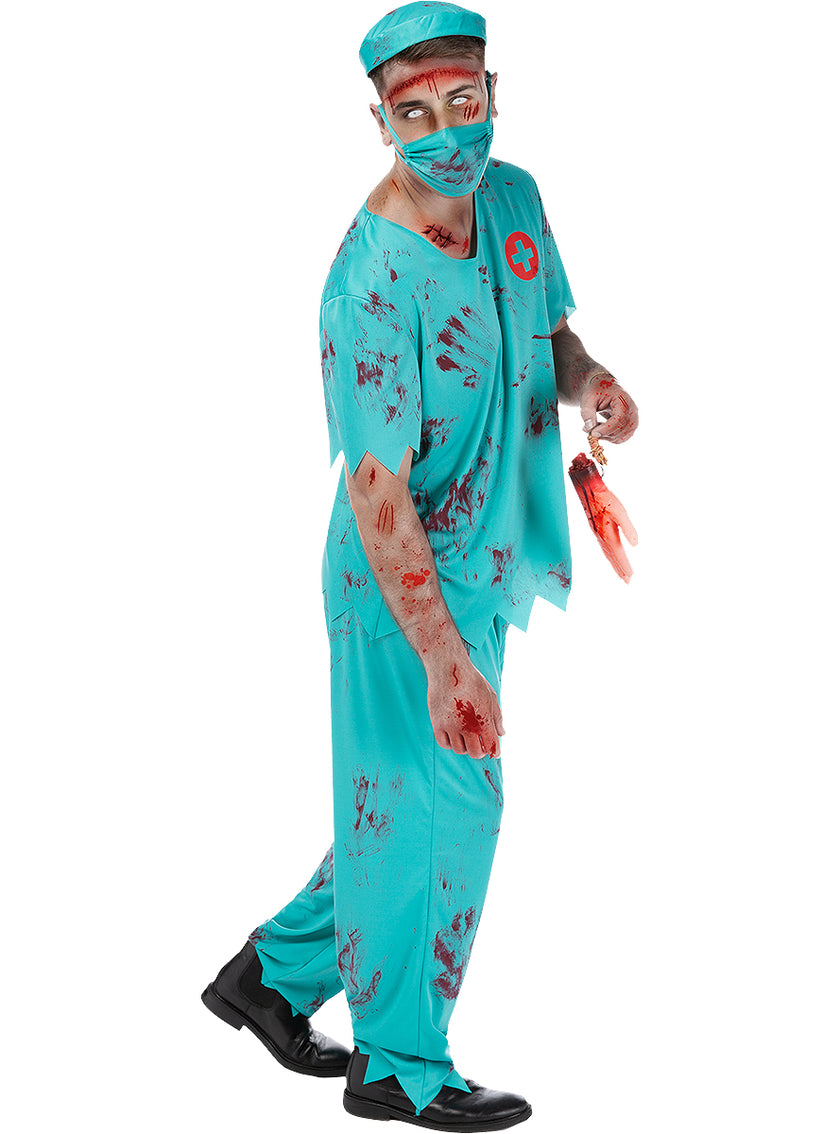 Déguisement médecin chirurgien zombie homme