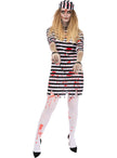 Déguisement prisonnier zombie femme