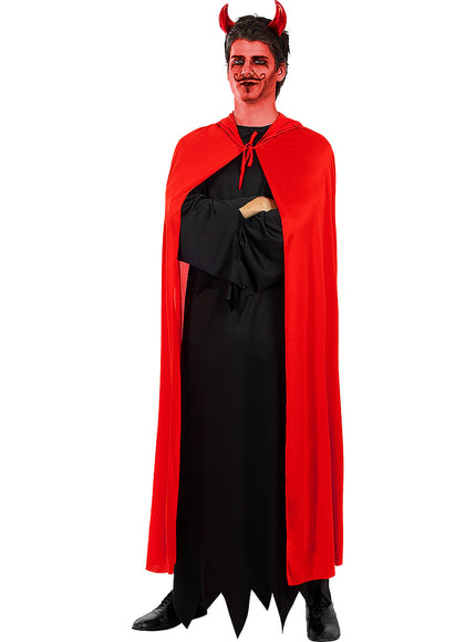 Cape diable rouge adulte