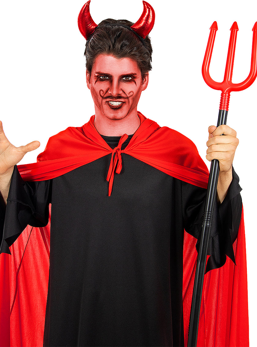 Cape diable rouge adulte