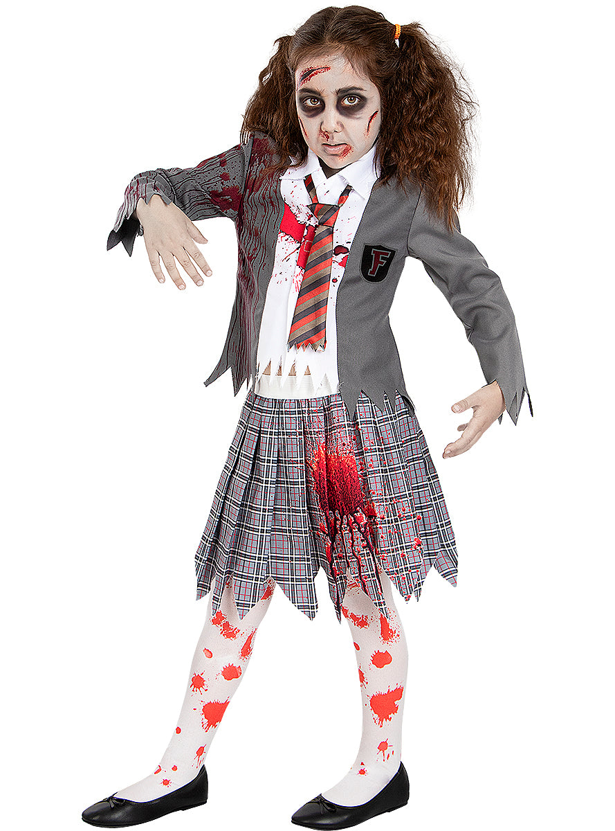 Collants zombie en sang fille