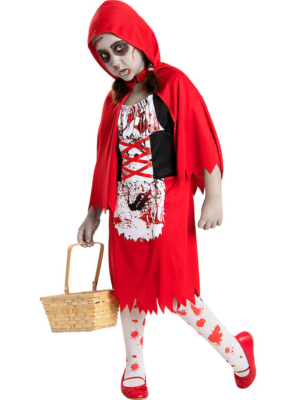 Déguisement Chaperon rouge zombie fille