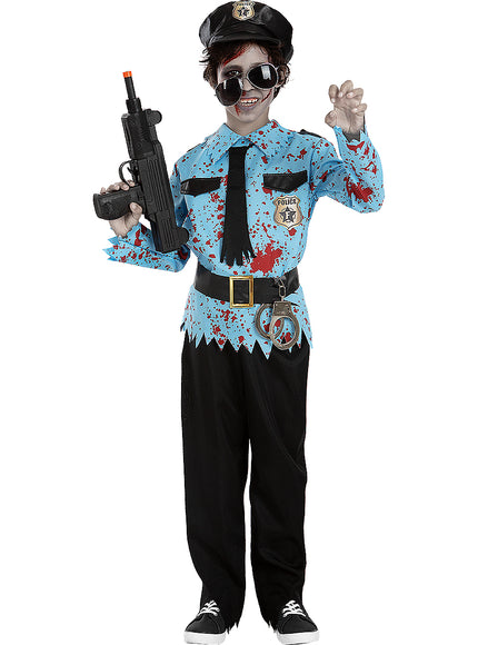 Déguisement policier zombie enfant