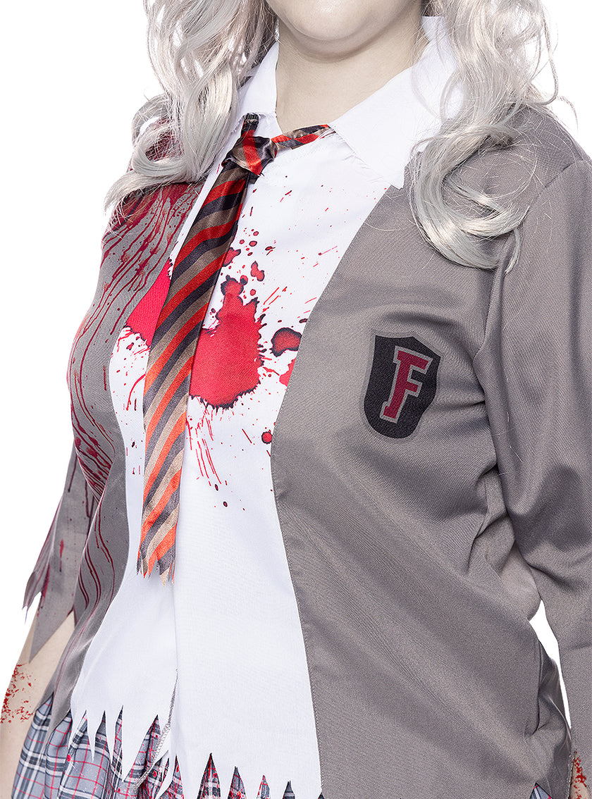 Déguisement étudiant zombie femme grande taille