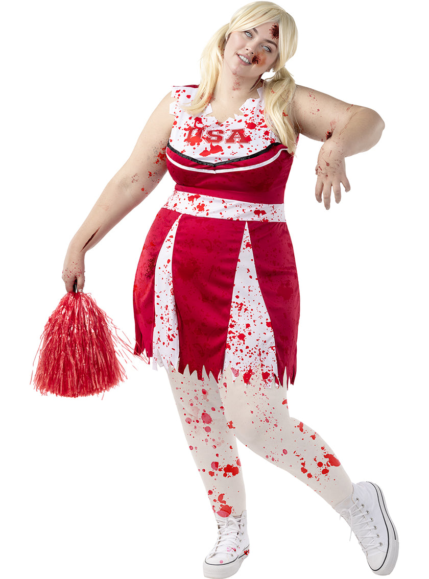 Déguisement pompom girl zombie femme grande taille