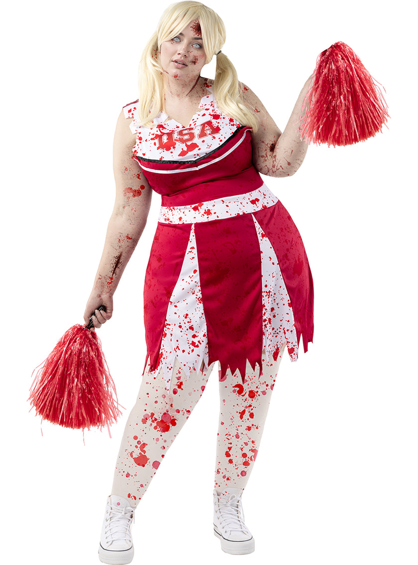 Déguisement pompom girl zombie femme grande taille