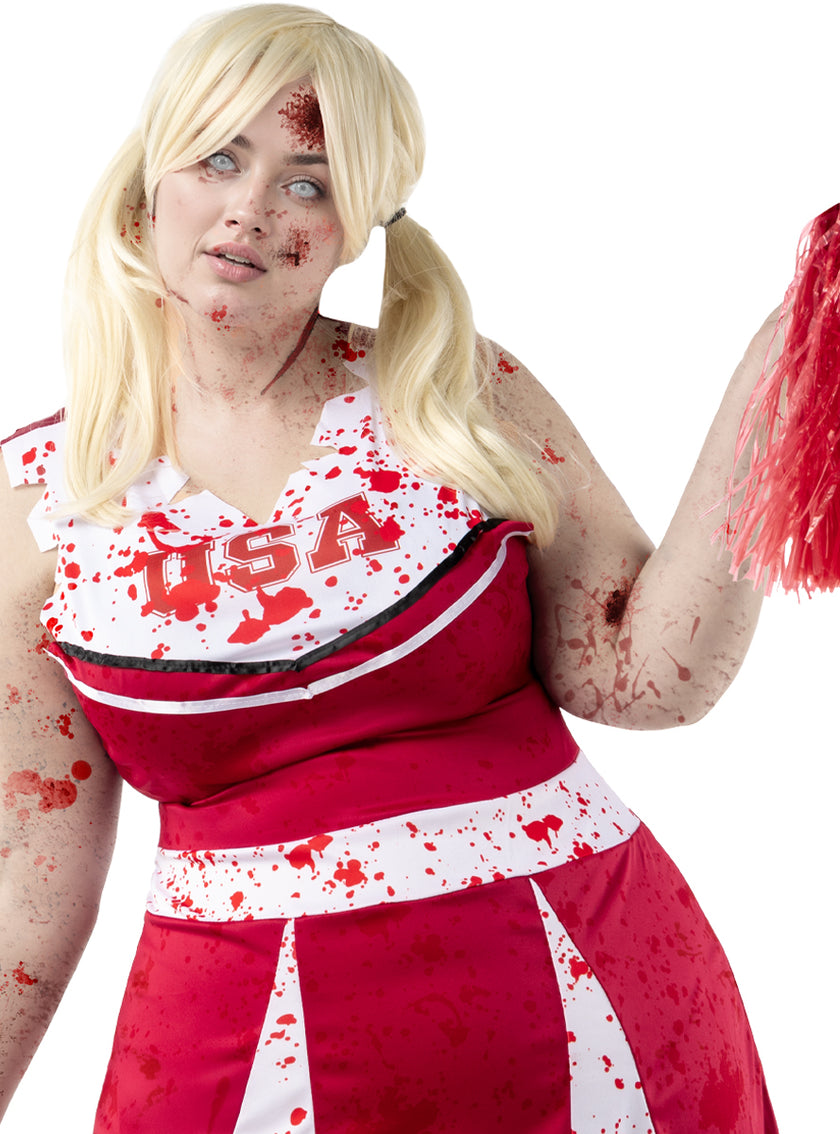 Déguisement pompom girl zombie femme grande taille