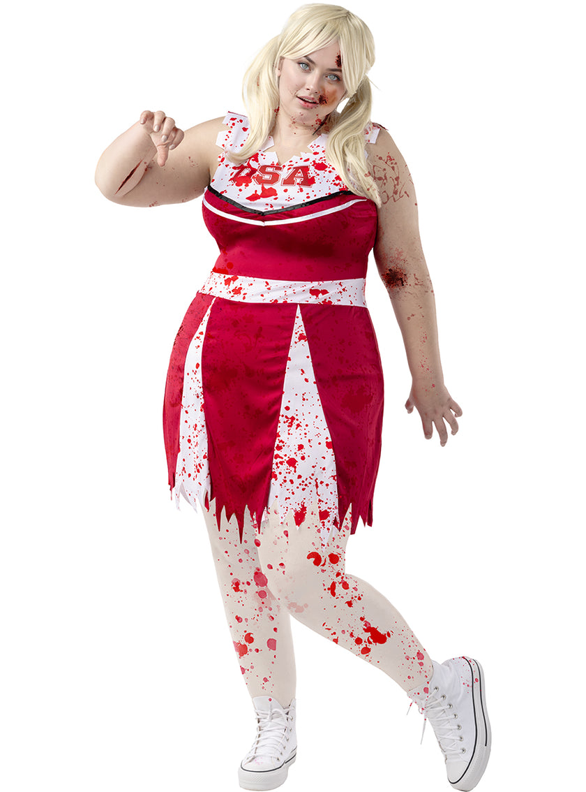 Déguisement pompom girl zombie femme grande taille