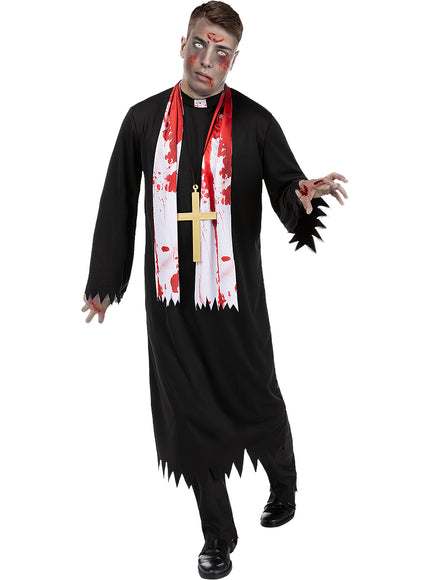 Déguisement curé zombie homme grande taille