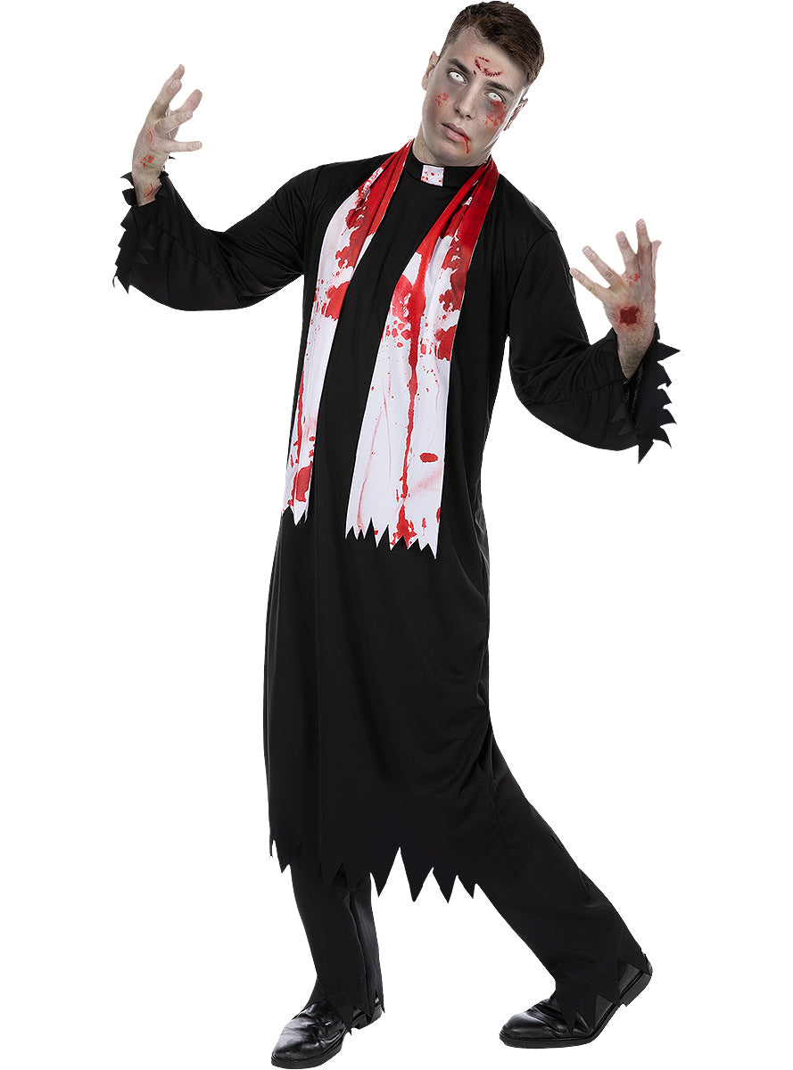 Déguisement curé zombie homme grande taille
