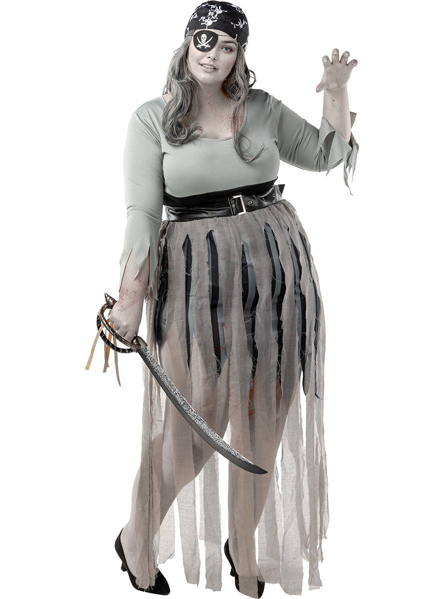 Déguisement pirate zombie femme grande taille