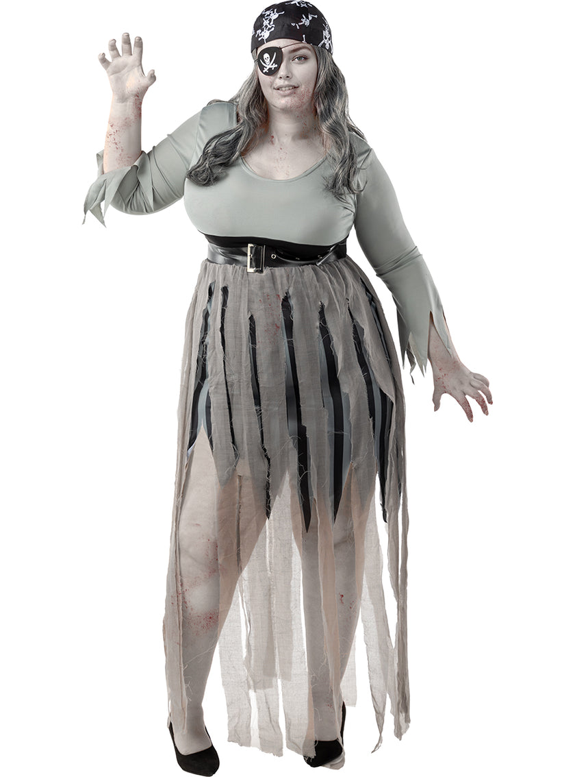 Déguisement pirate zombie femme grande taille