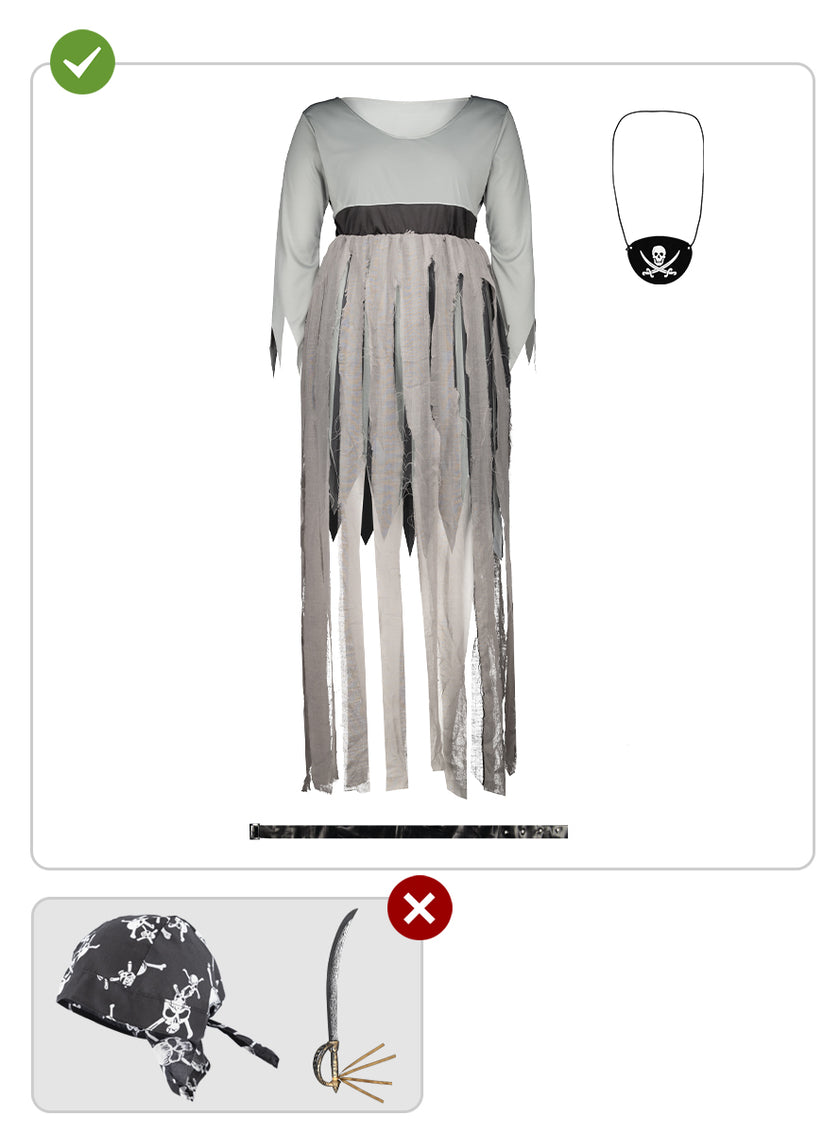 Déguisement pirate zombie femme grande taille