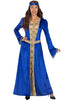 Déguisement Princesse Médiévale bleue femme