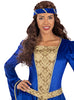 Déguisement Princesse Médiévale bleue femme