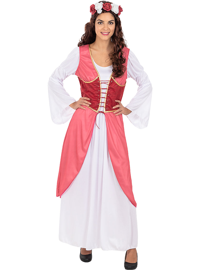 Déguisement princesse médiévale fleurie femme