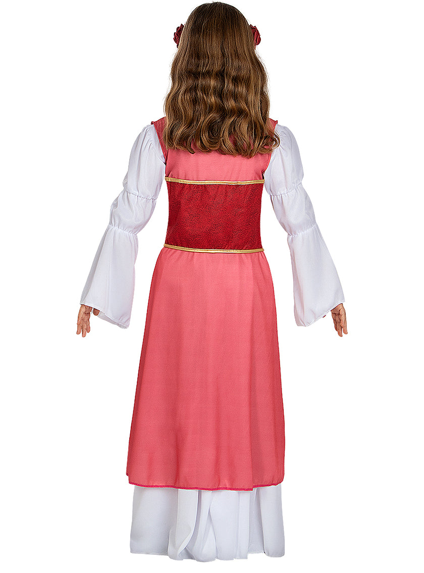 Déguisement princesse médiévale fleurie fille