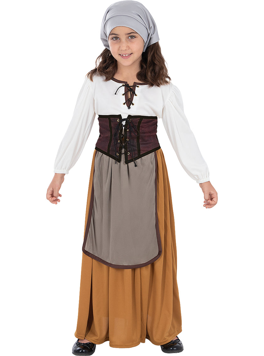Déguisement paysanne médiévale fille