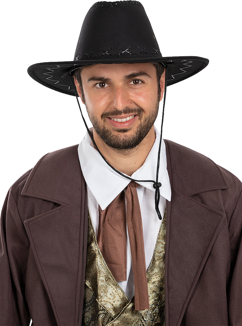 Chapeau cowboy noir adulte