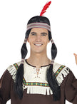Perruque indien avec couettes
