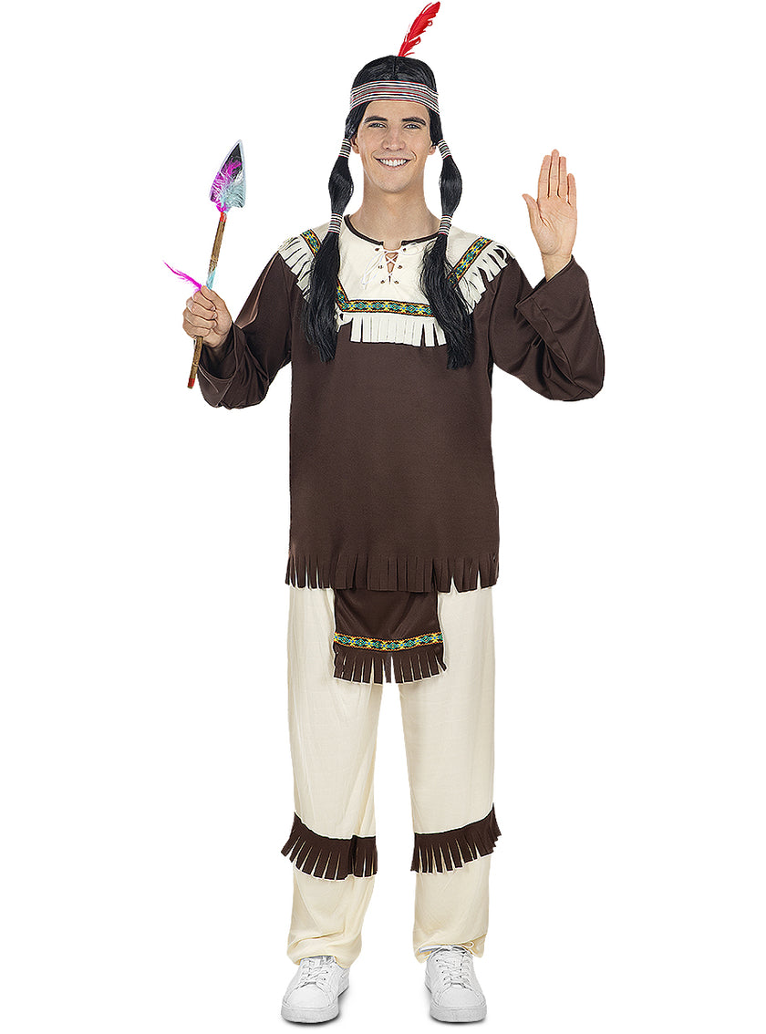 Perruque indien avec couettes