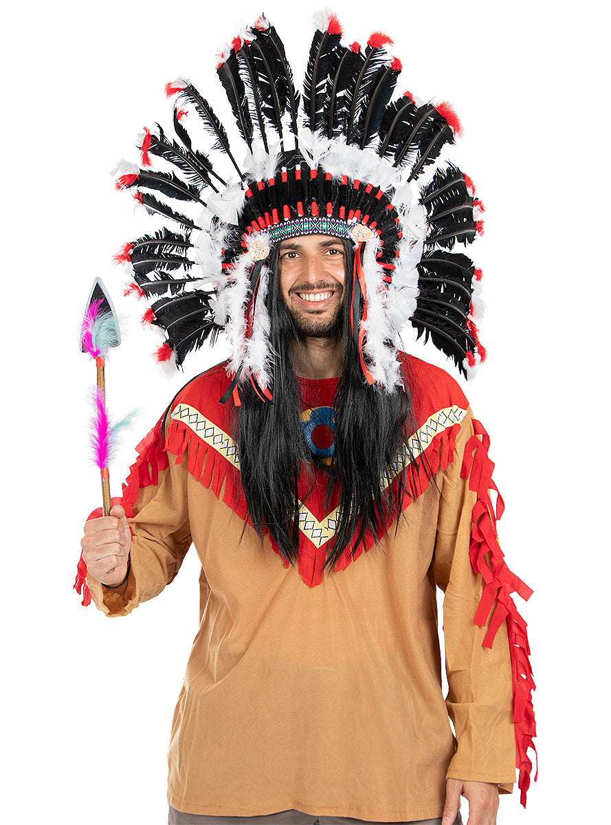 Lance d'indien avec plumes