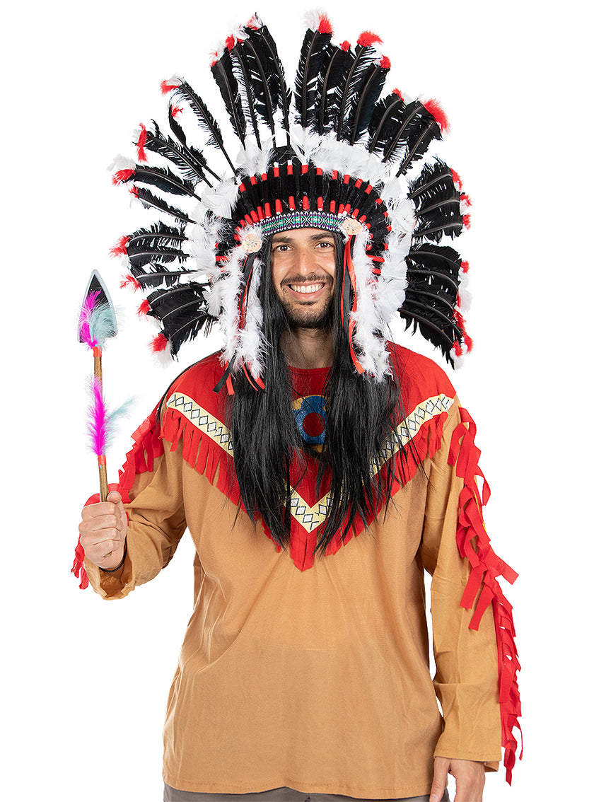 Lance d'indien avec plumes