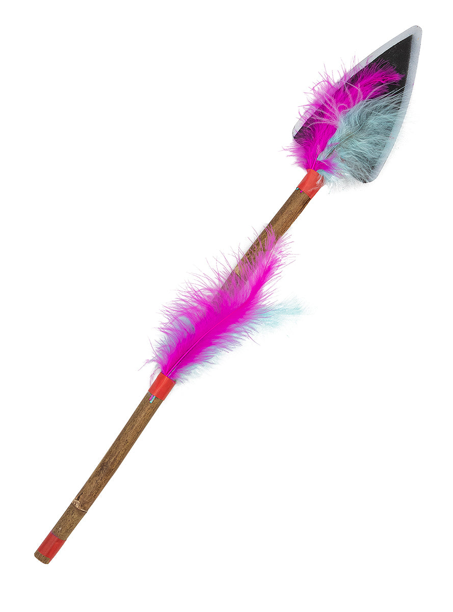 Lance d'indien avec plumes