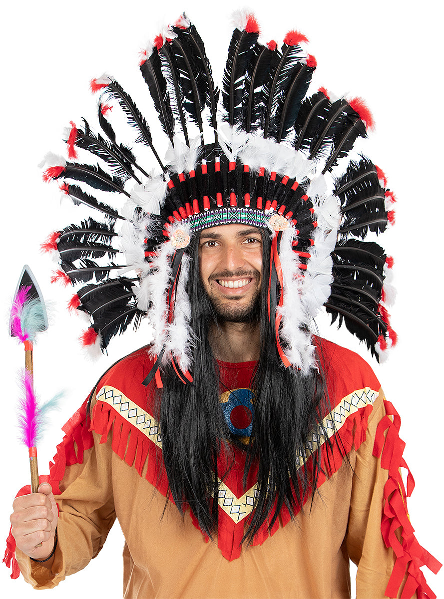 Lance d'indien avec plumes