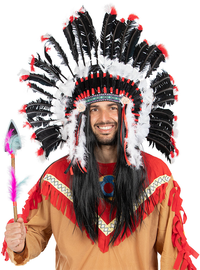 Lance d'indien avec plumes