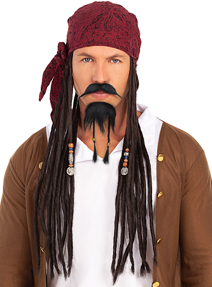 Moustache et bouc de pirate