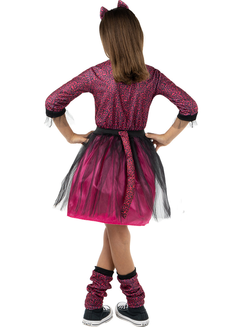 Déguisement léopard rose fille