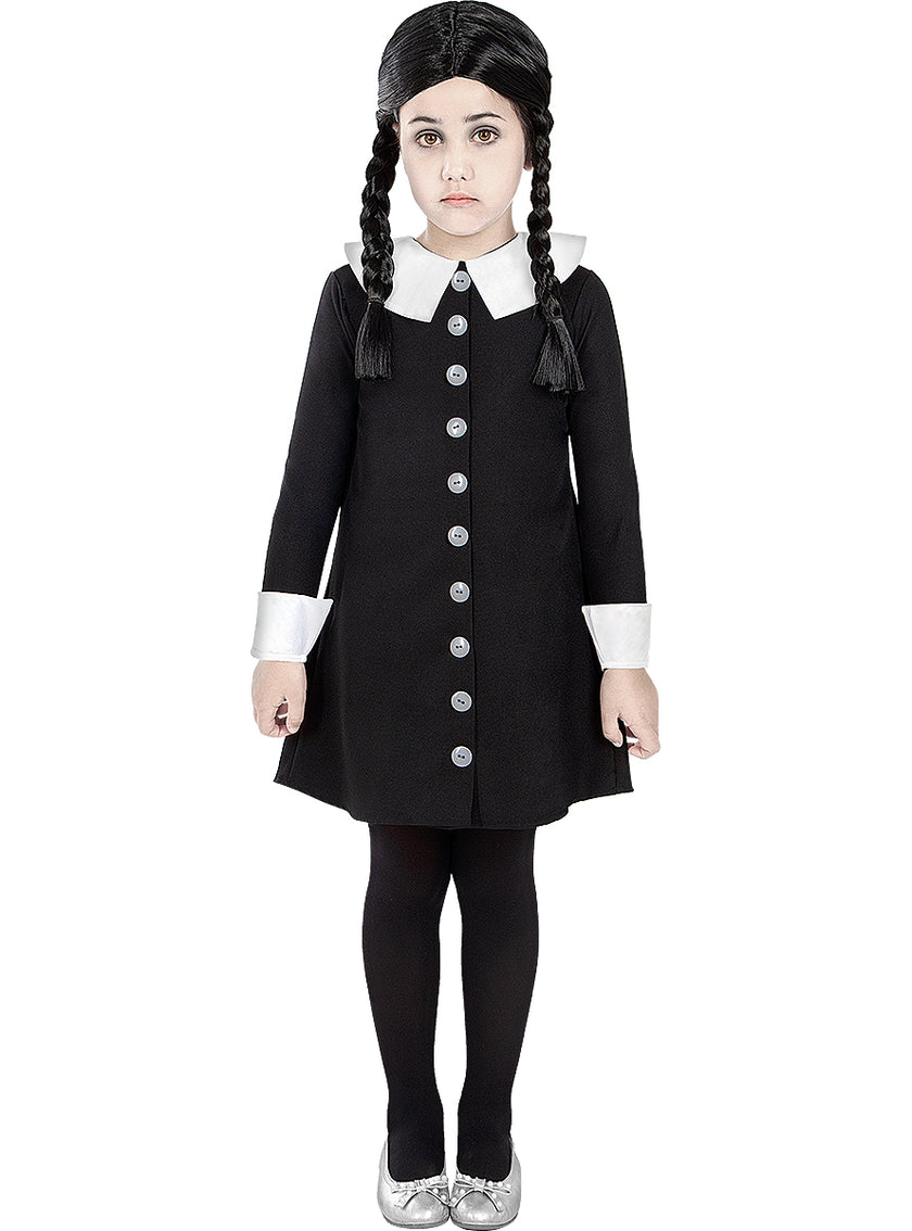 Perruque Mercredi Addams fille - La Famille Addams