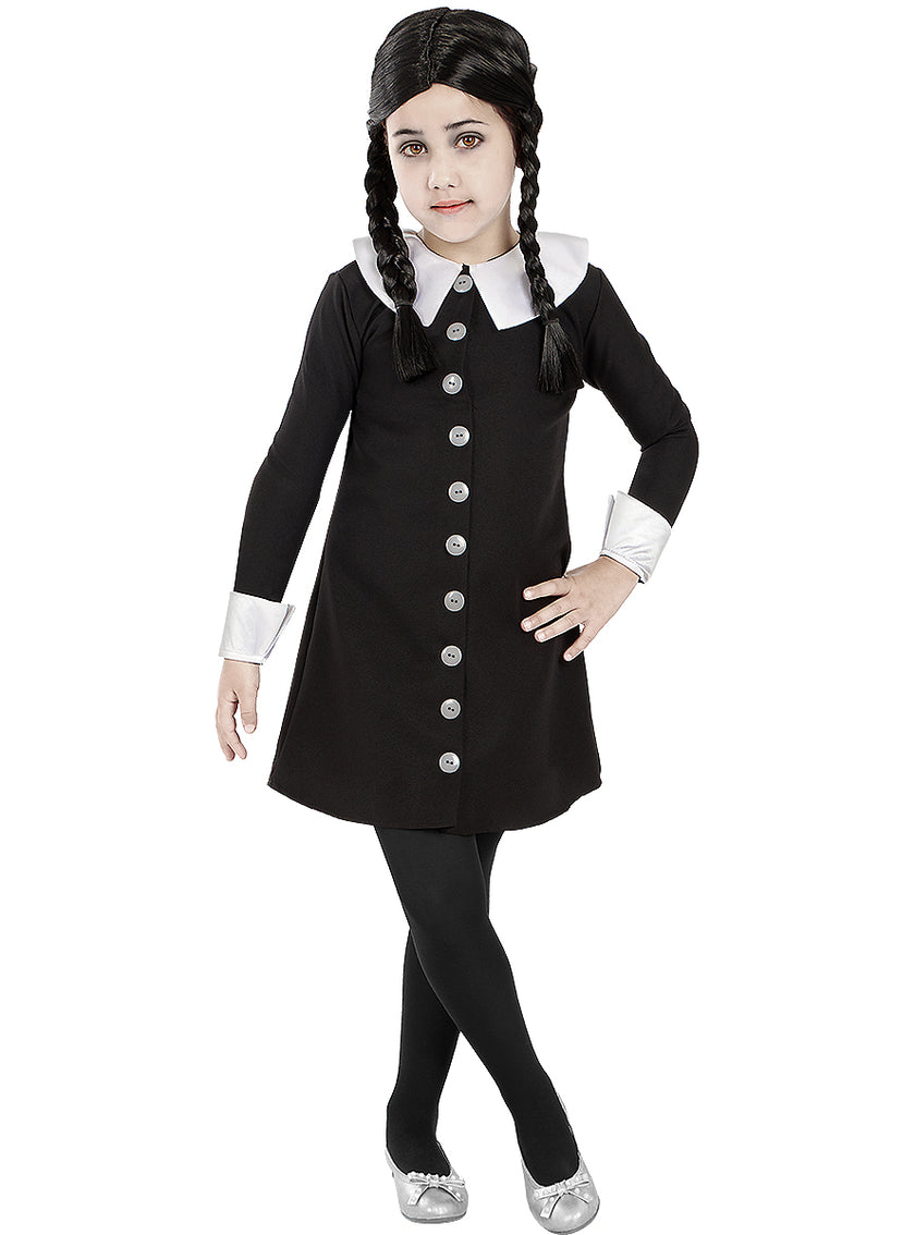 Perruque Mercredi Addams fille - La Famille Addams